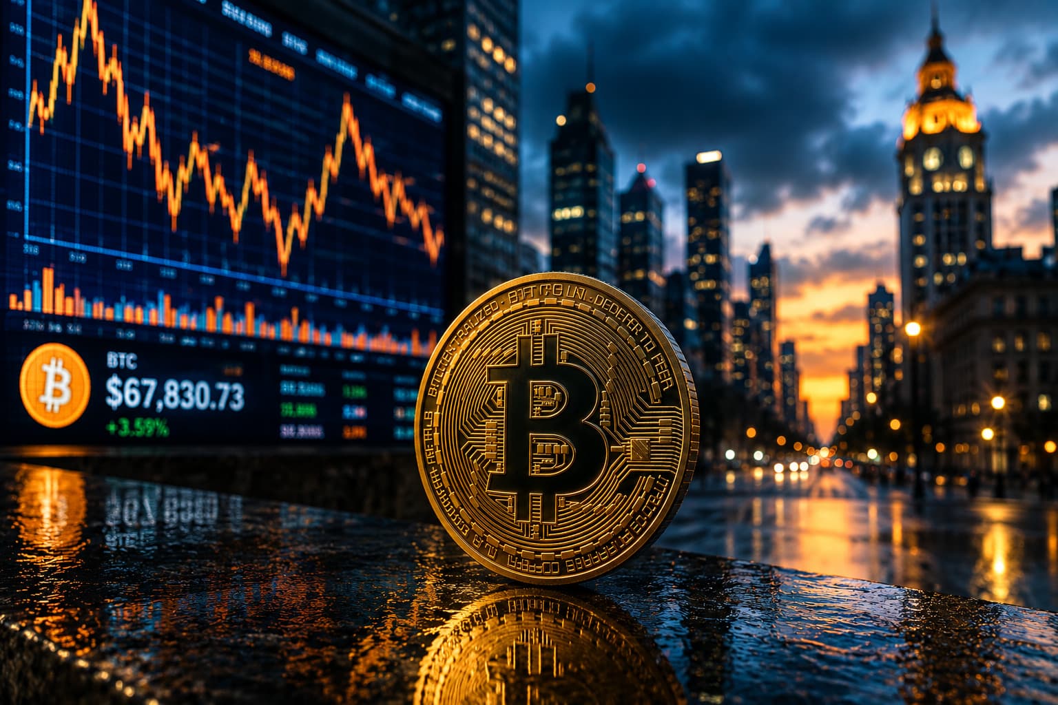 Bitcoin recua com expectativa de alta de juros nos EUA e fluxos de ETFs em destaque