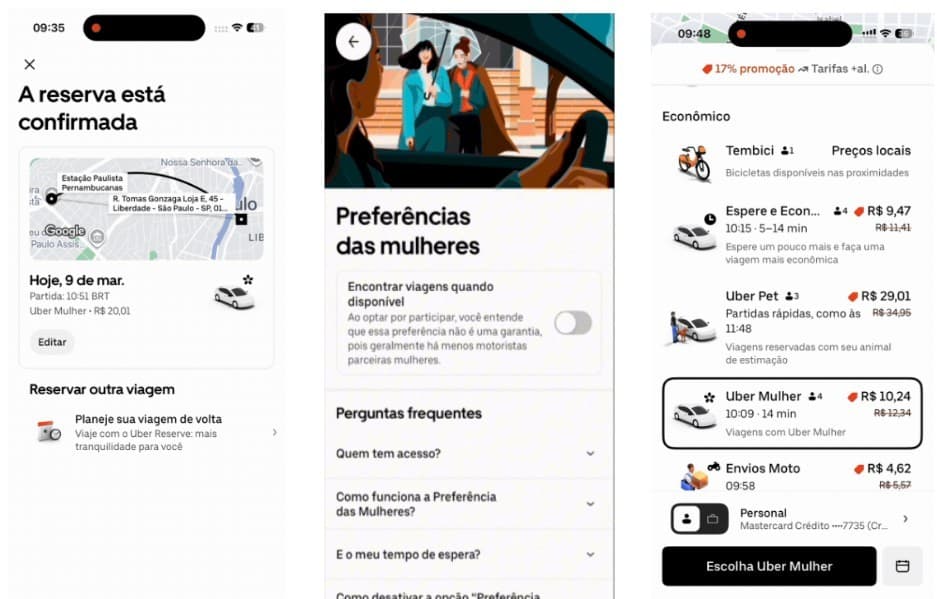 Uber Mulher chega a todo Brasil para comodidade feminina