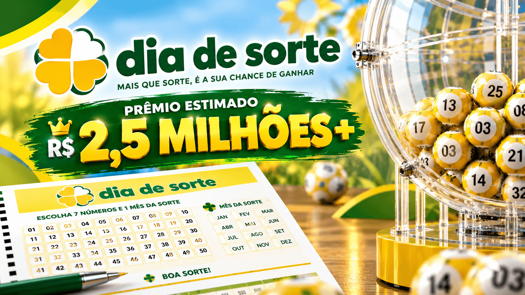 Resultado do Dia de Sorte 1327: veja os números sorteados hoje e o Mês da Sorte