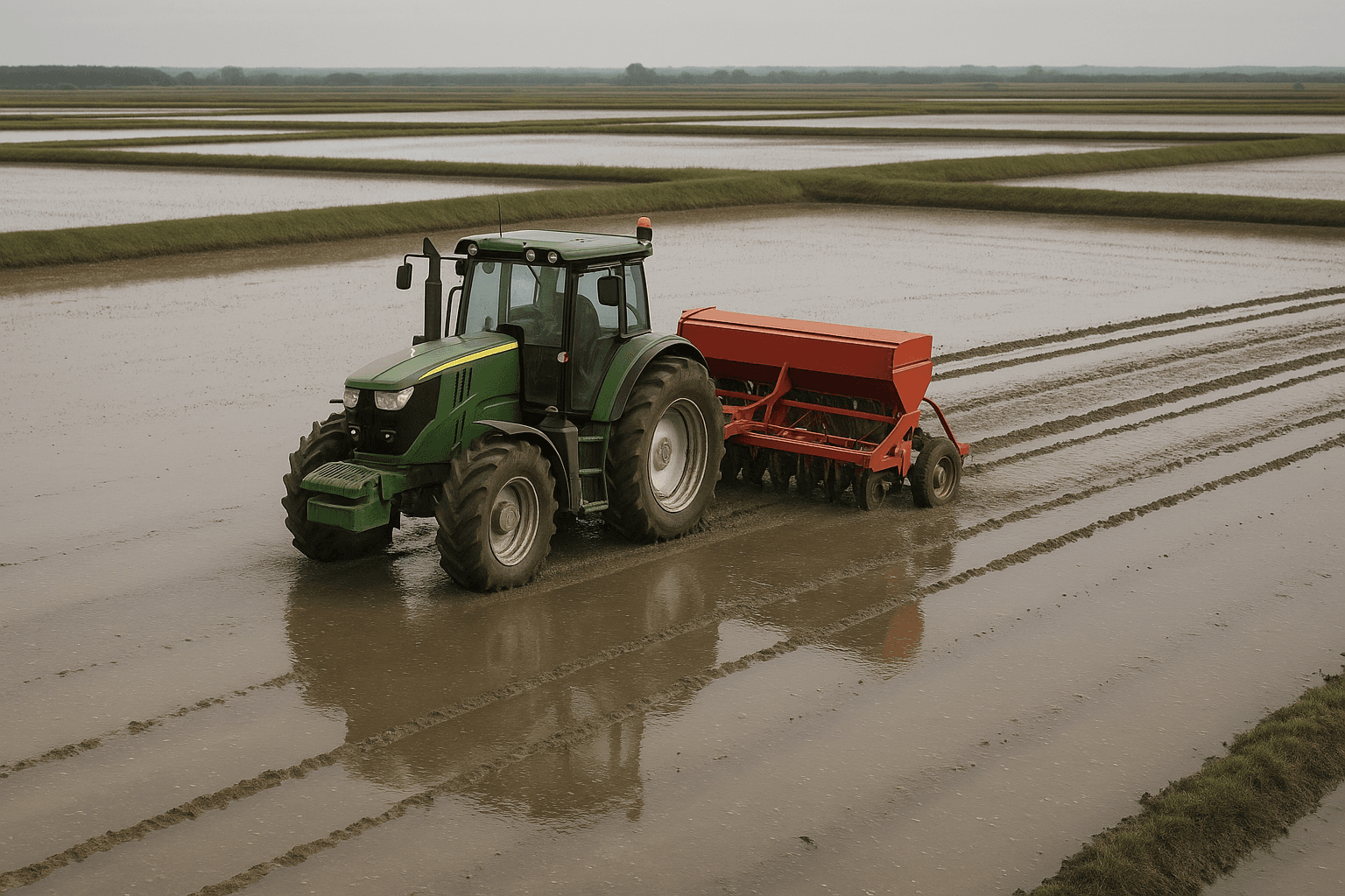 Plantio de arroz na safra 2026/27 no Rio Grande do Sul avança 36,83%