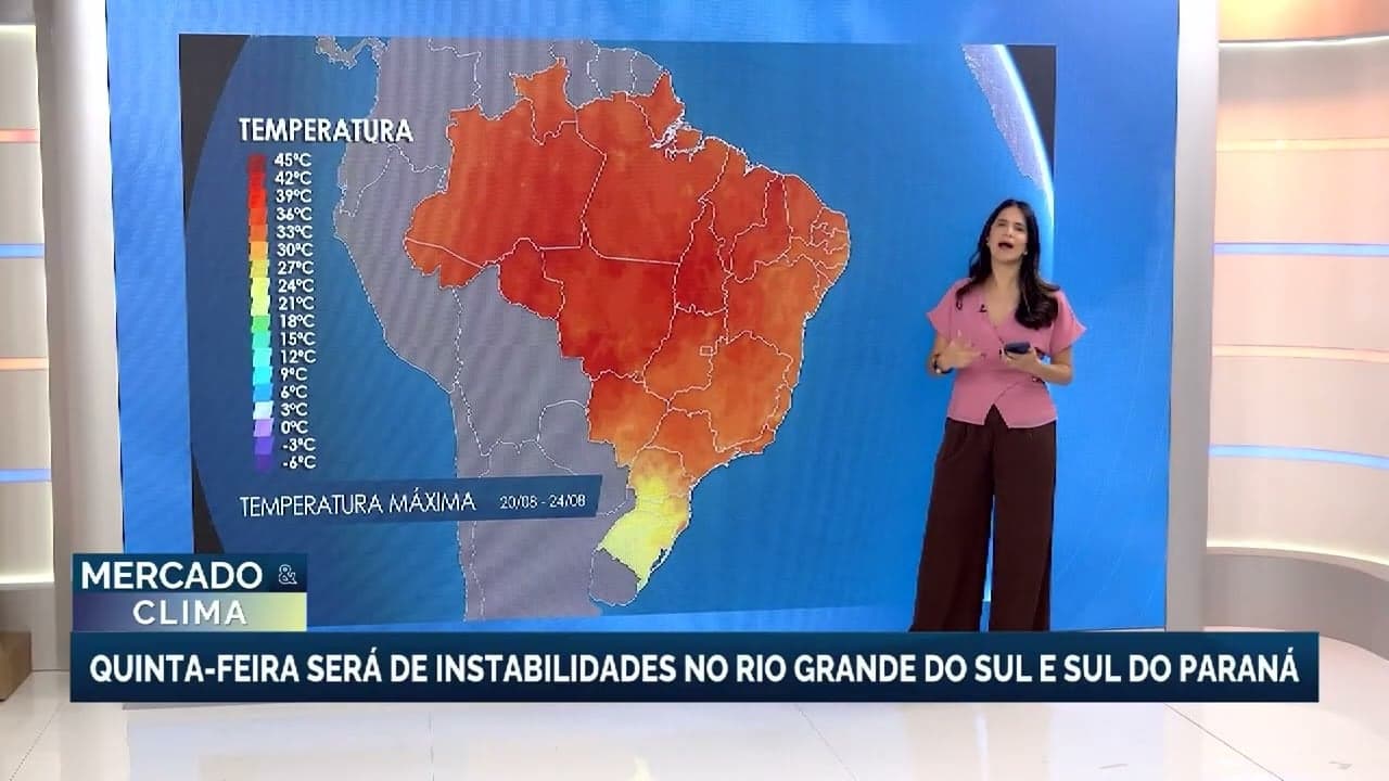 Frente fria traz chuvas intensas e risco de temporais no Sul do Brasil