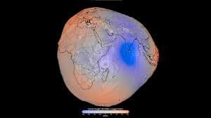 nasa revela nova representação da Terra como geoide