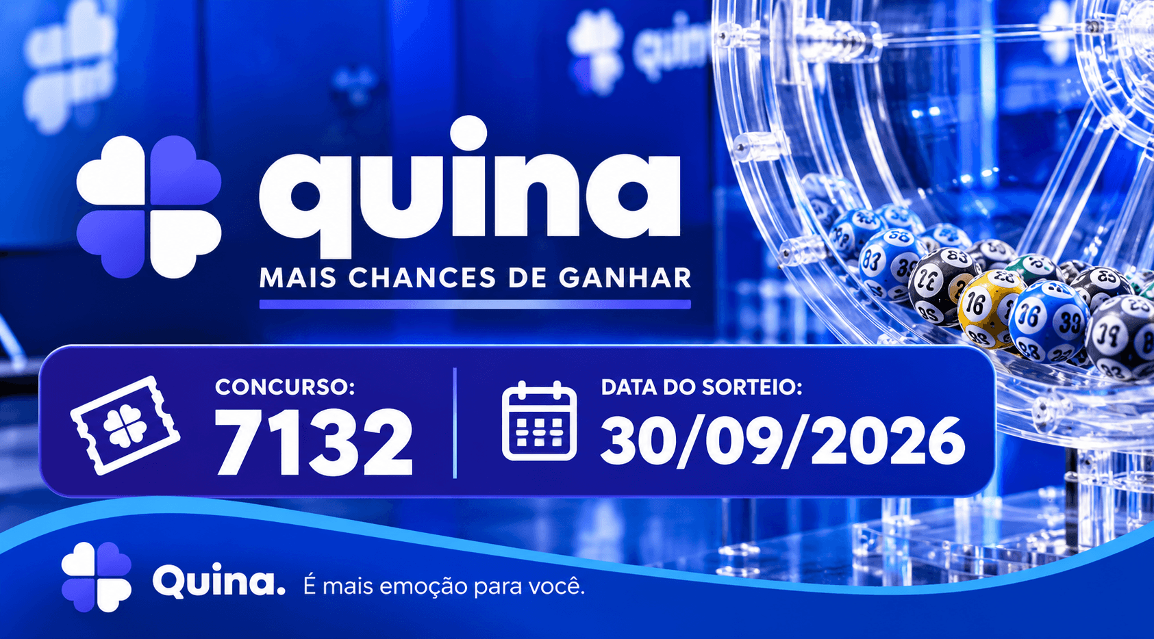 Resultado da Quina de hoje: concurso 7131 sorteia 70, 41, 76, 34 e 51