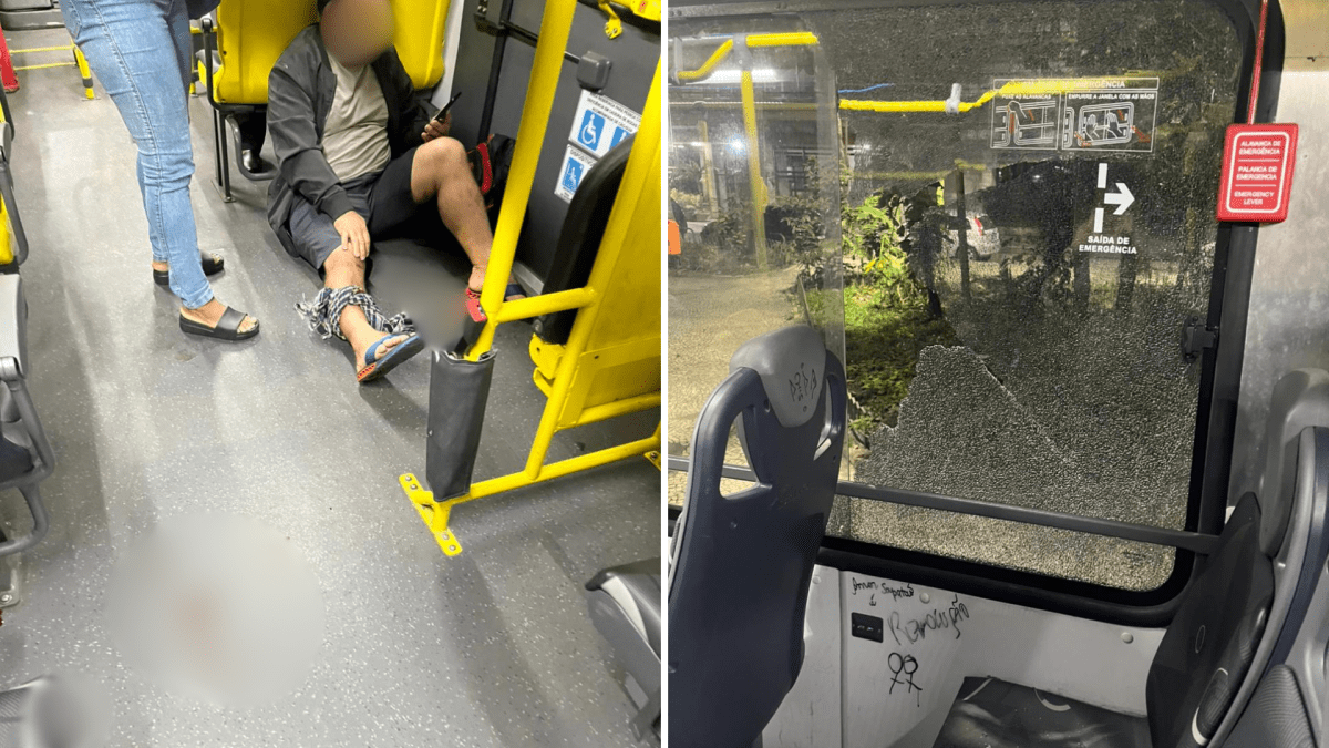 Homem é ferido por bala perdida em ônibus no Rio de Janeiro