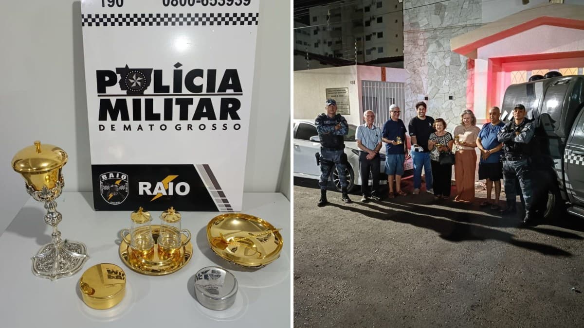 Objetos sagrados recuperados em Cuiabá são devolvidos à Capela Nossa Senhora da Paz