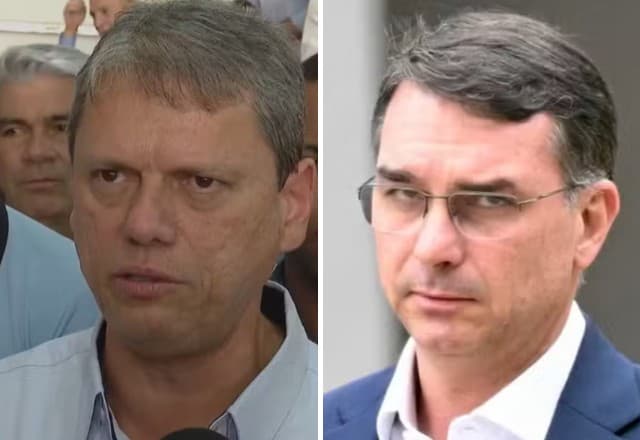 Tarcísio de Freitas apoia Flávio Bolsonaro na corrida presidencial