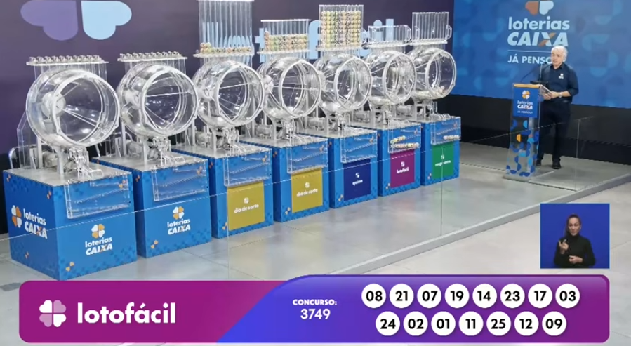Resultado da Lotofácil 3749 hoje (30/07): confira as 15 dezenas sorteadas
