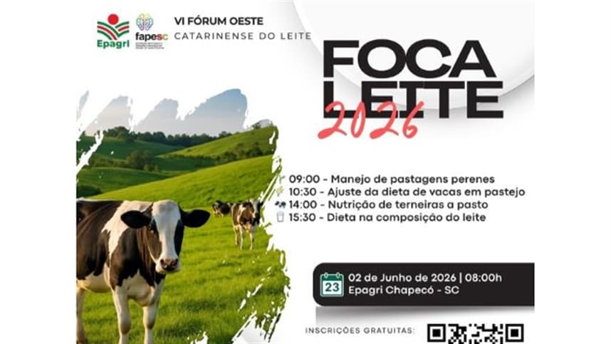 Fórum de Leite de Chapecó debaterá inovação e sustentabilidade
