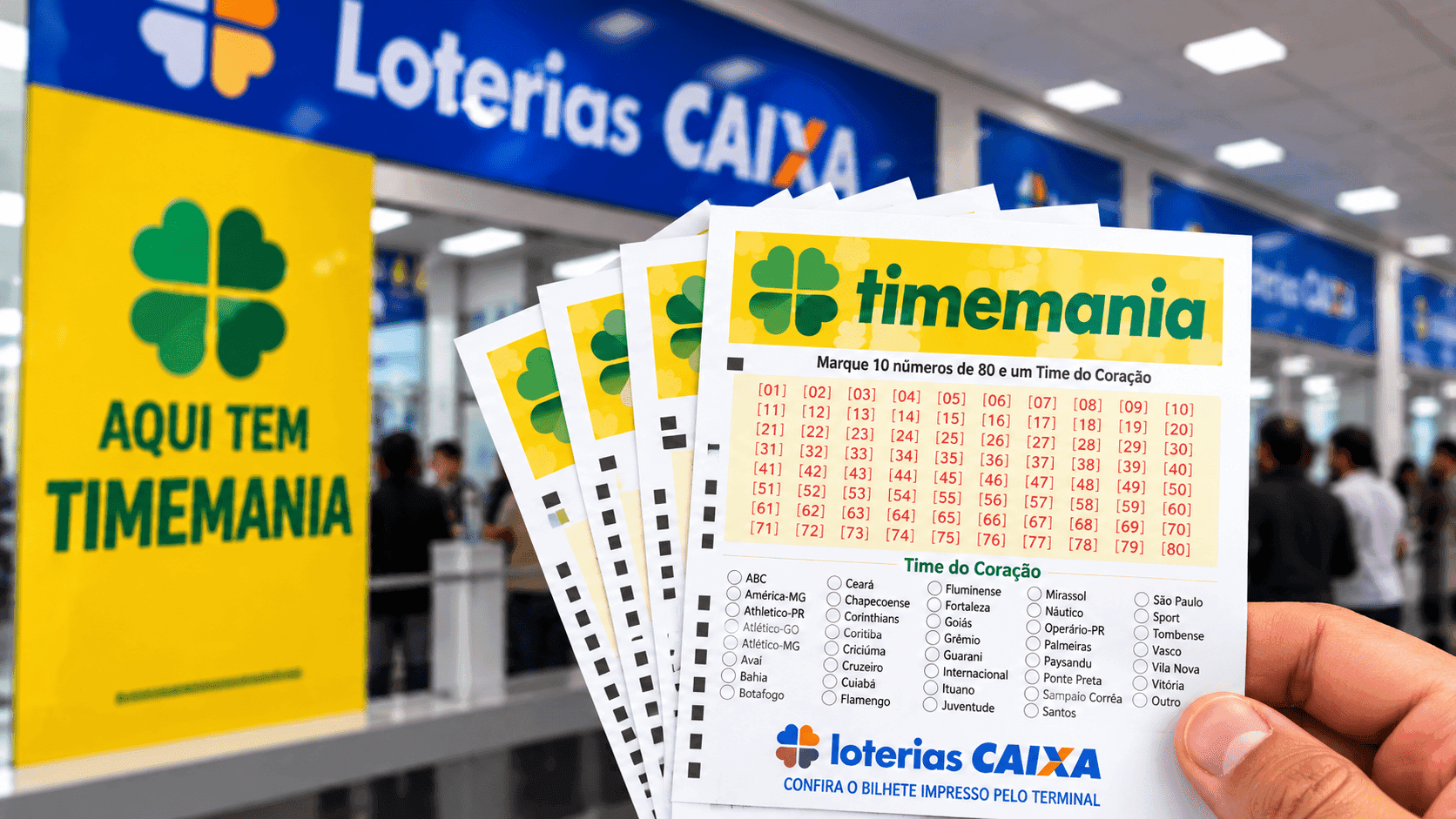 Timemania hoje: veja o resultado dos números sorteados nesta quinta-feira