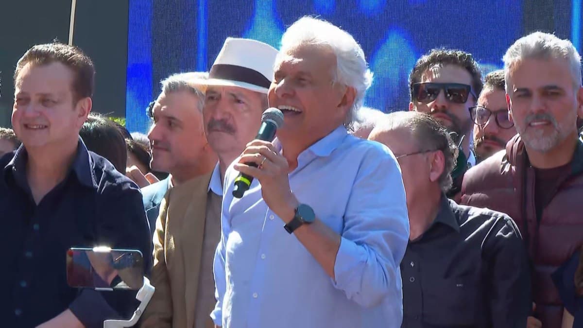 Caiado promete foco em segurança se eleito presidente