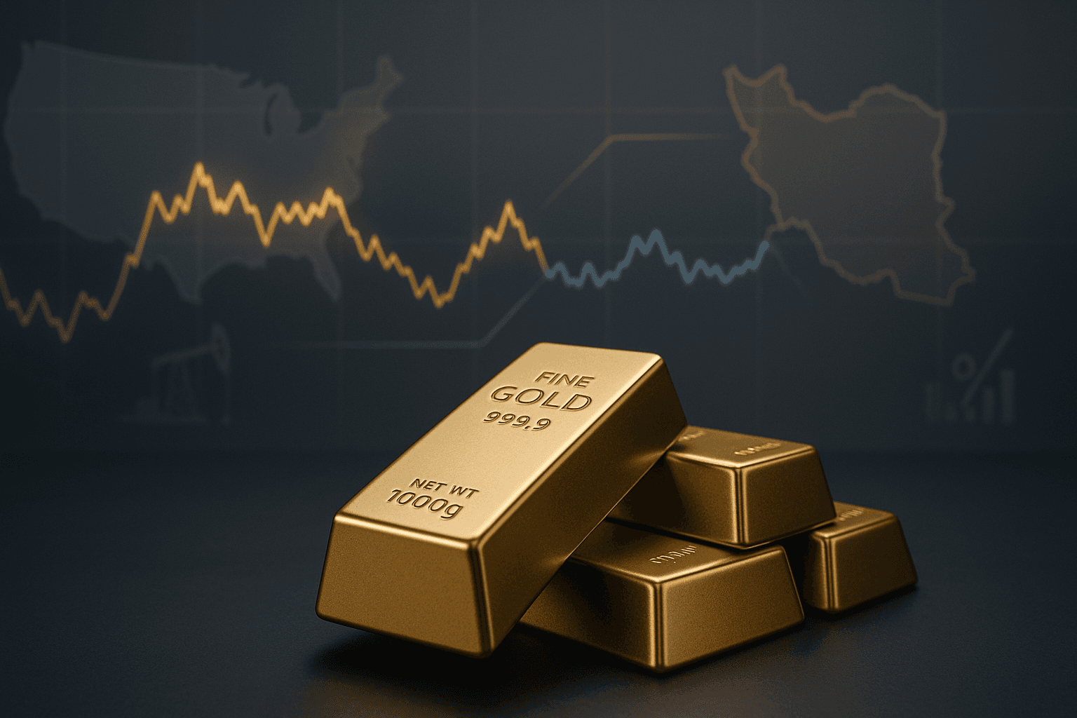 Ouro permanece estável entre incertezas geopolíticas e juros altos