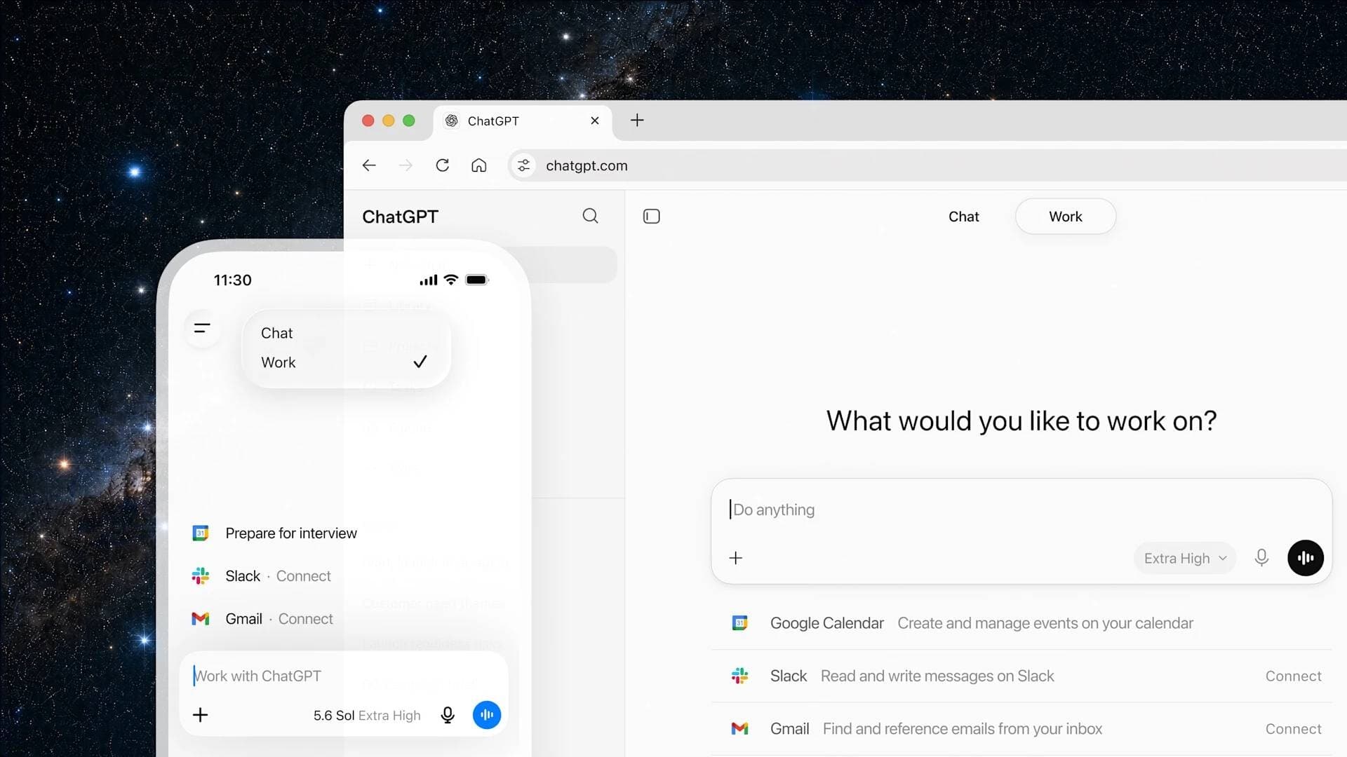 OpenAI lança ChatGPT Work para otimizar tarefas profissionais