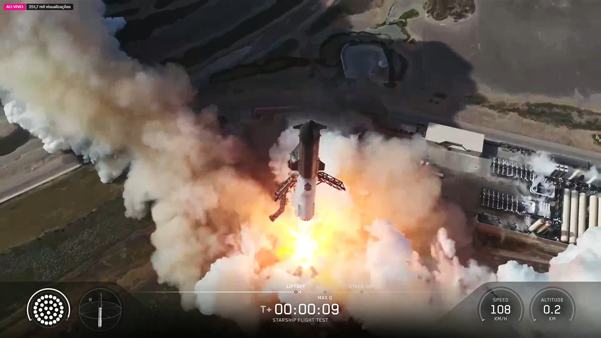 SpaceX realiza 13º lançamento da Starship com novos satélites