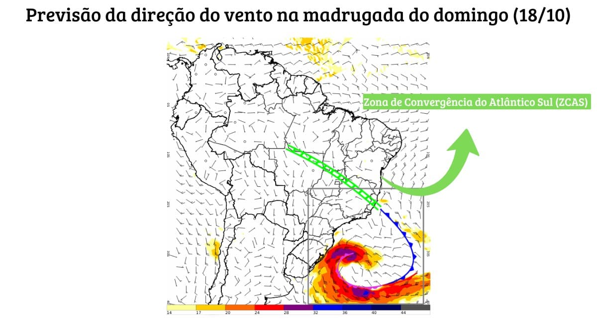 INMET prevê formação de Zona de Convergência do Atlântico Sul e chuvas em várias regiões do Brasil