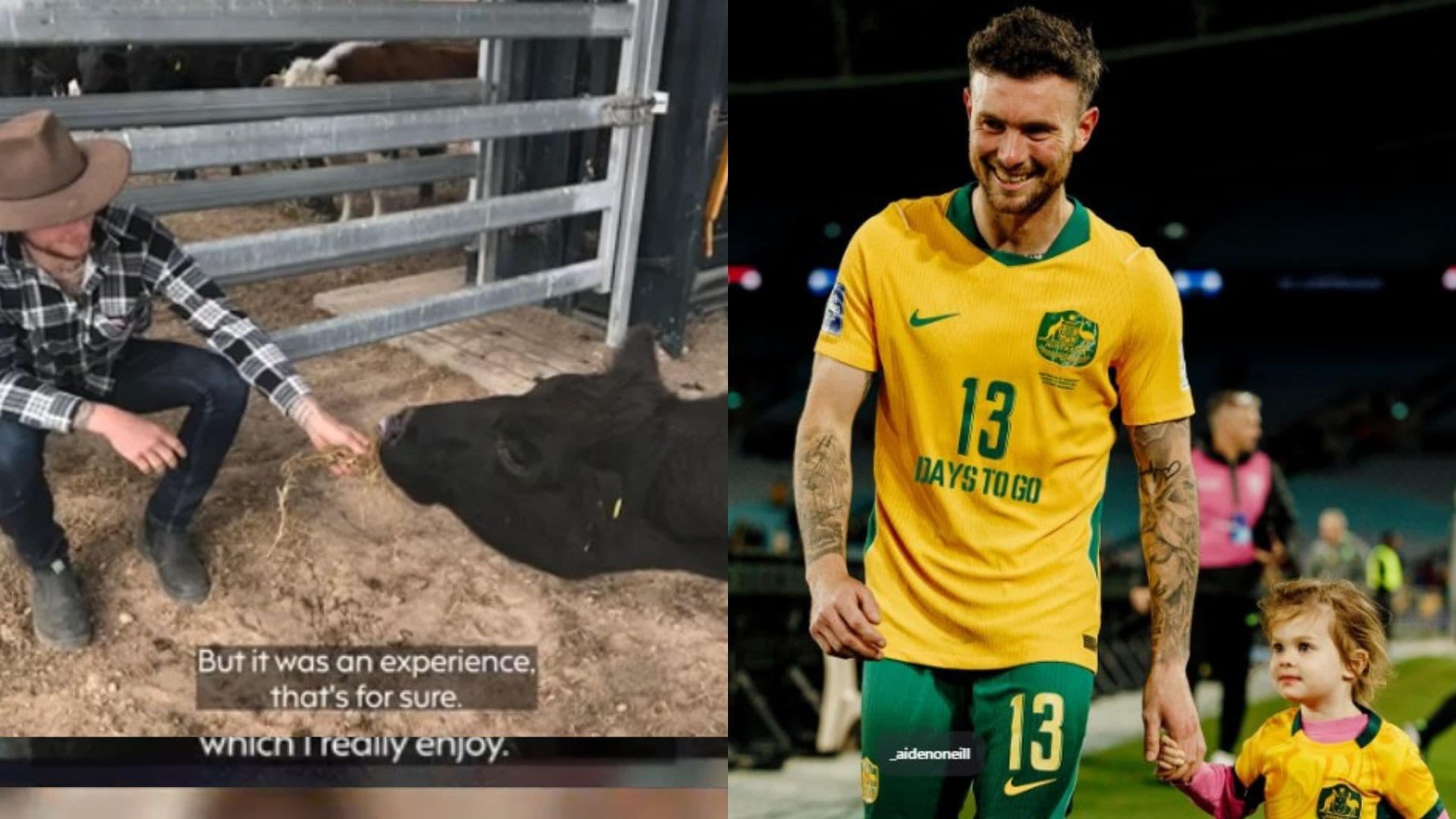 Aiden O'Neill une futebol e agropecuária em Copa do Mundo