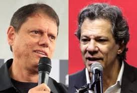 Disputa pelo cargo de governador de São Paulo se intensifica entre Tarcísio e Haddad