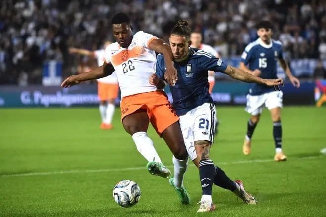 Grécia e Holanda empatam em 2 a 2 pela Liga das Nações