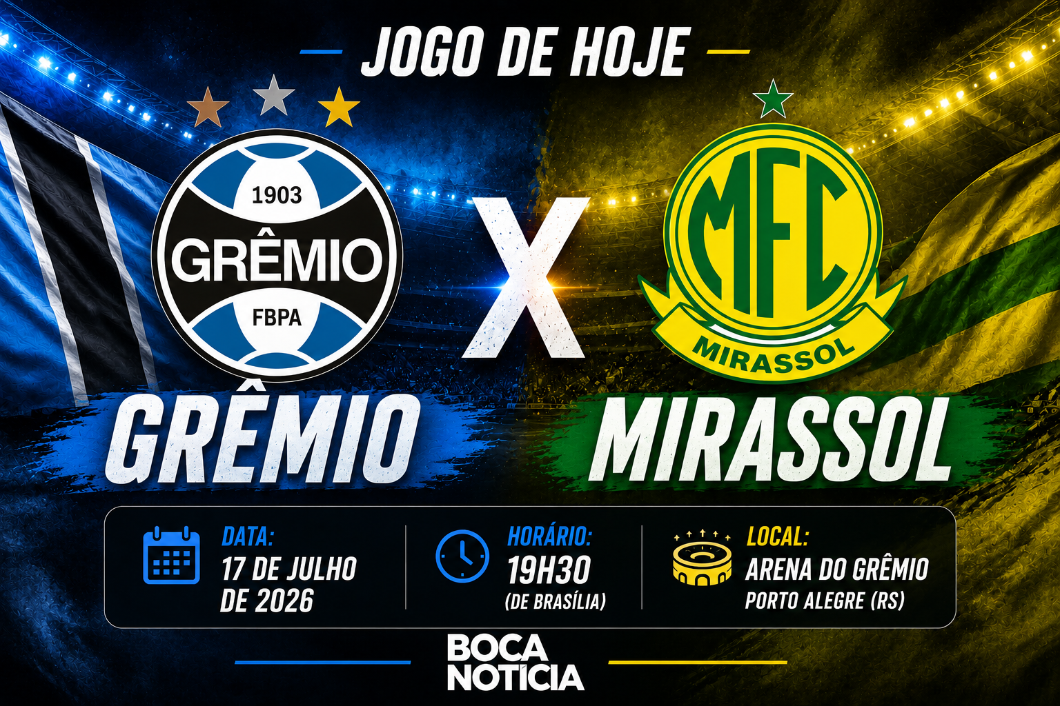 Grêmio x Mirassol: onde assistir, horário, prováveis escalações e tudo sobre o duelo do Brasileirão