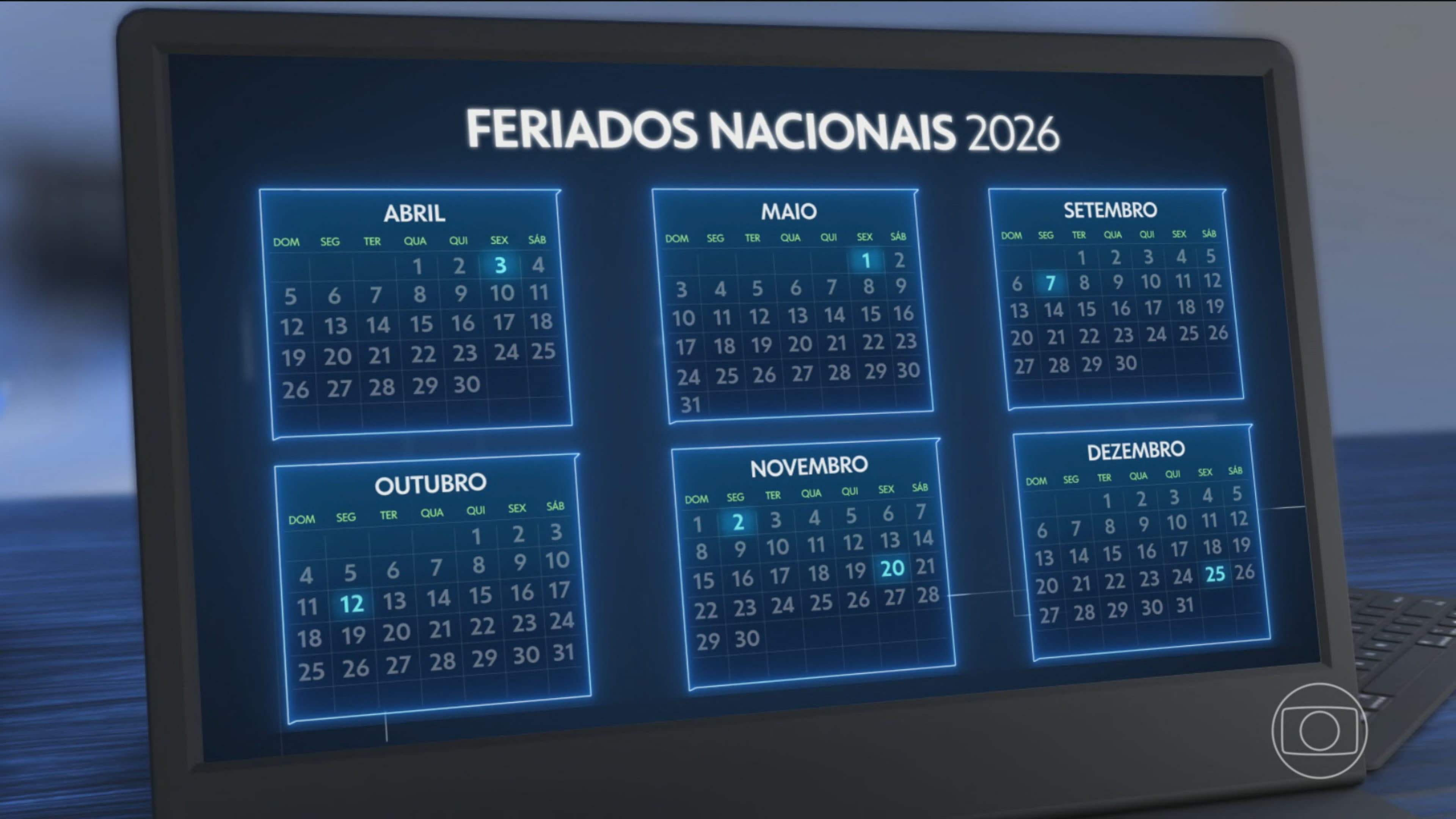 Calendário de 2026 Tem Feriado Prolongado em Outubro