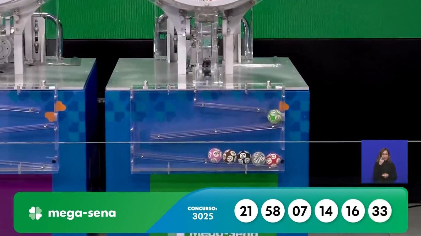 Mega-Sena concurso 3025 sorteia R$ 21,3 milhões em prêmios