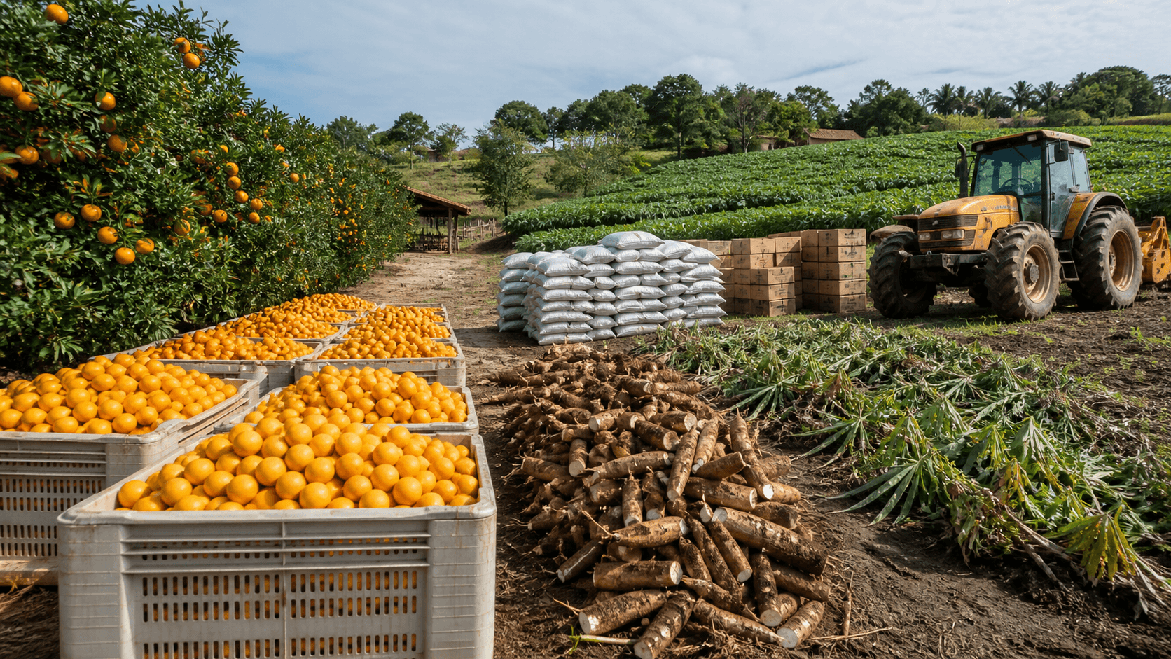 Conab realiza levantamento de custos de produção de mandioca e laranja na Bahia