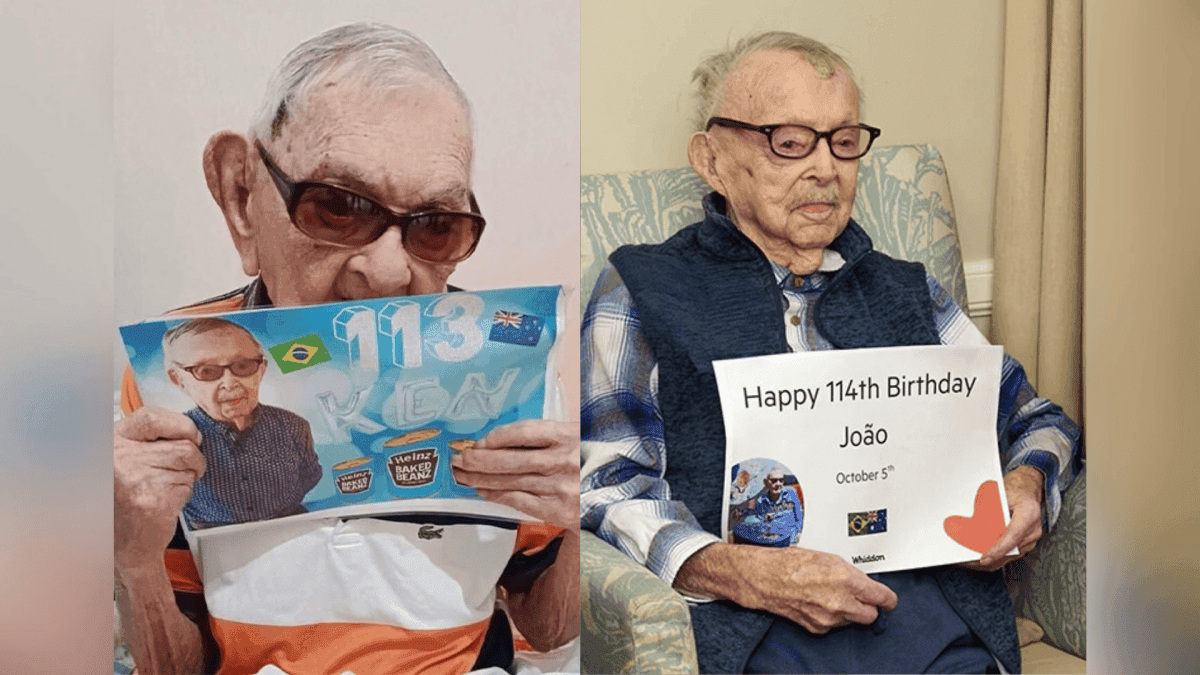 João Marinho Neto e Ken Weeks celebram aniversário como os homens mais velhos do mundo