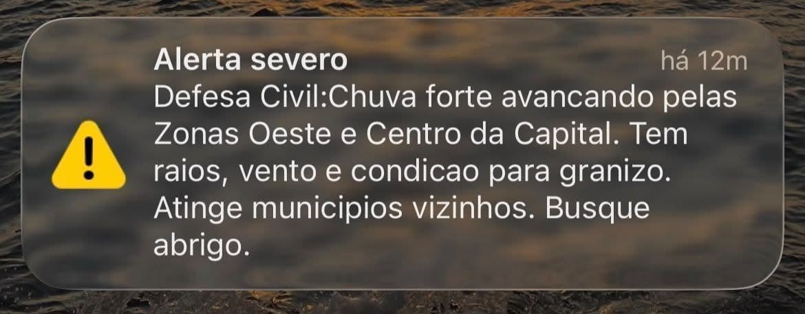 Defesa Civil de SP emite alerta para chuvas intensas na capital