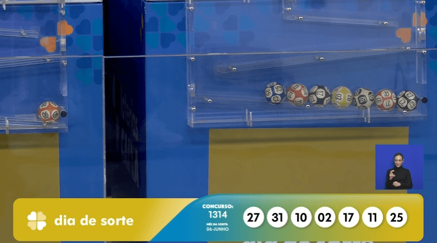 Resultado do Dia de Sorte hoje: concurso 1314 sorteia 02, 10, 11, 17, 25, 27 e 31