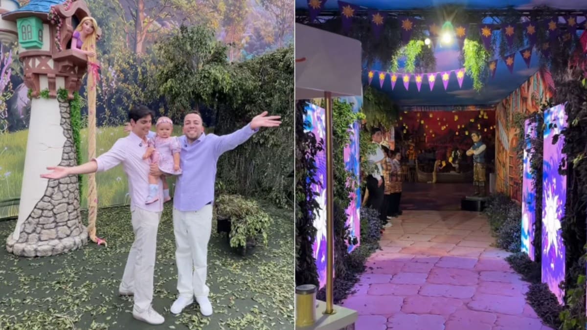 Lucas Rangel e Lucas Bley celebram o aniversário de 1 ano da filha com festa de 'Enrolados'