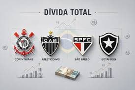 Endividamento do Atlético Mineiro: Conheça o Ranking dos Clubes