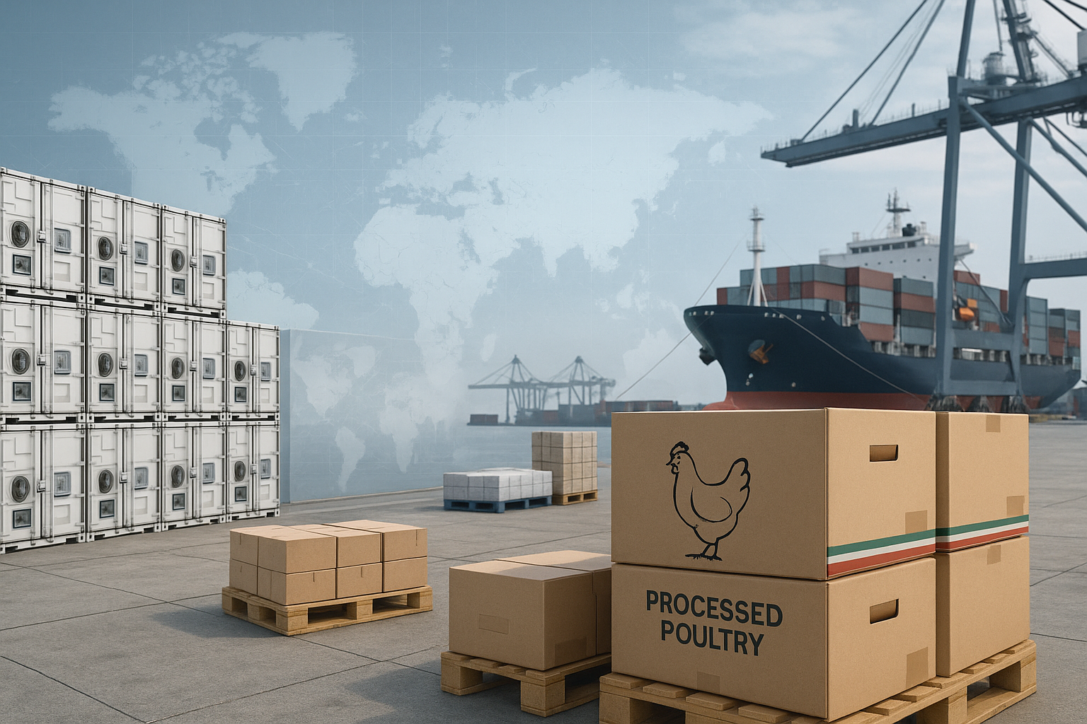 Exportações de carne de frango do Brasil alcançam recorde em abril