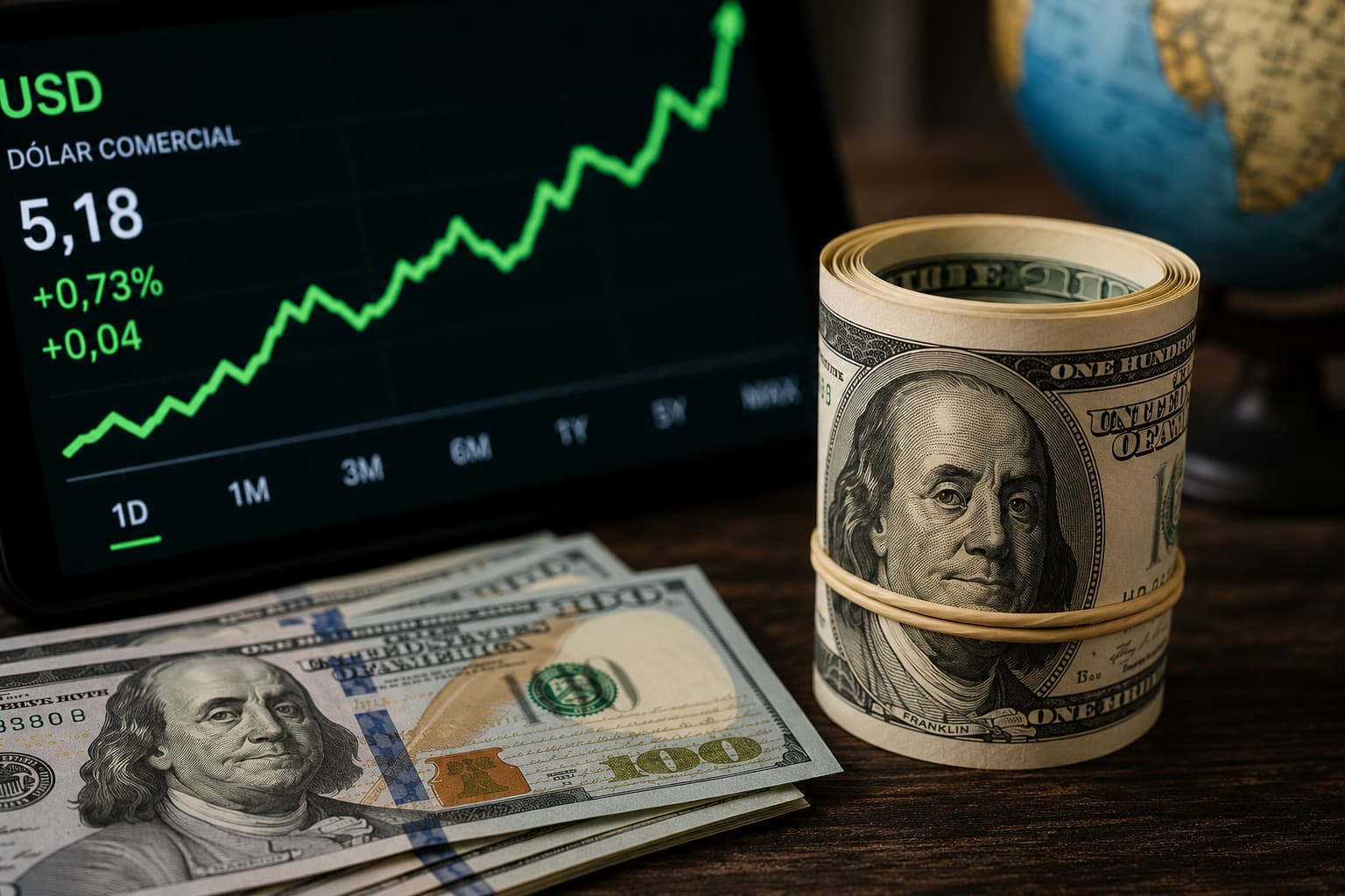 Cotação do dólar hoje: dólar à vista opera perto de R$ 5,16 com exterior e leilão do BC no radar