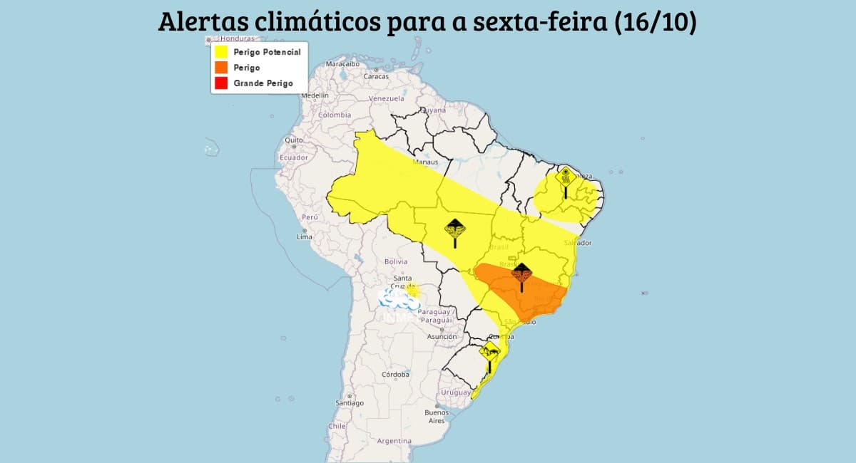 Ciclone extratropical trará queda de temperatura ao Centro-Sul do Brasil