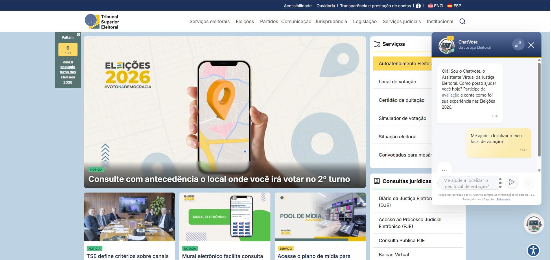 TSE Informa Mudanças nos Locais de Votação para o 2º Turno