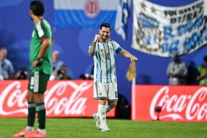 Messi celebra recorde de gols em Copas do Mundo