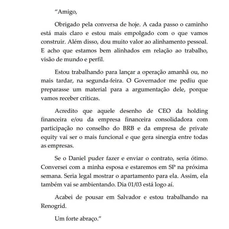 Interceptações revelam ligação entre ex-presidente do BRB e empresário