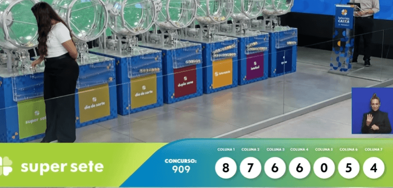Resultado da Super Sete 909: confira os números sorteados hoje