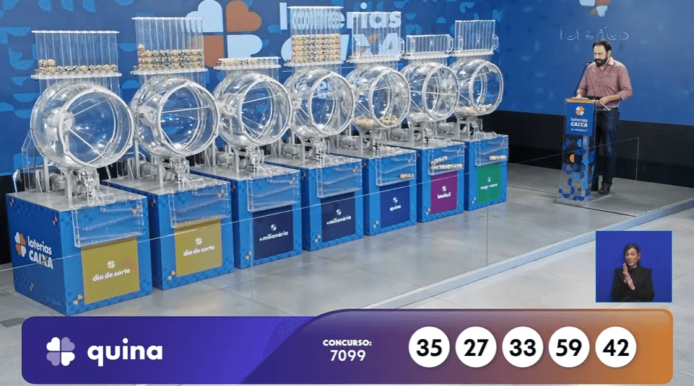 Resultado da Quina de hoje: confira as dezenas do concurso 7099 e os ganhadores