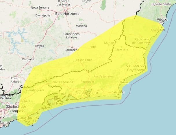 Alerta de tempestade atinge 152 cidades de Minas Gerais