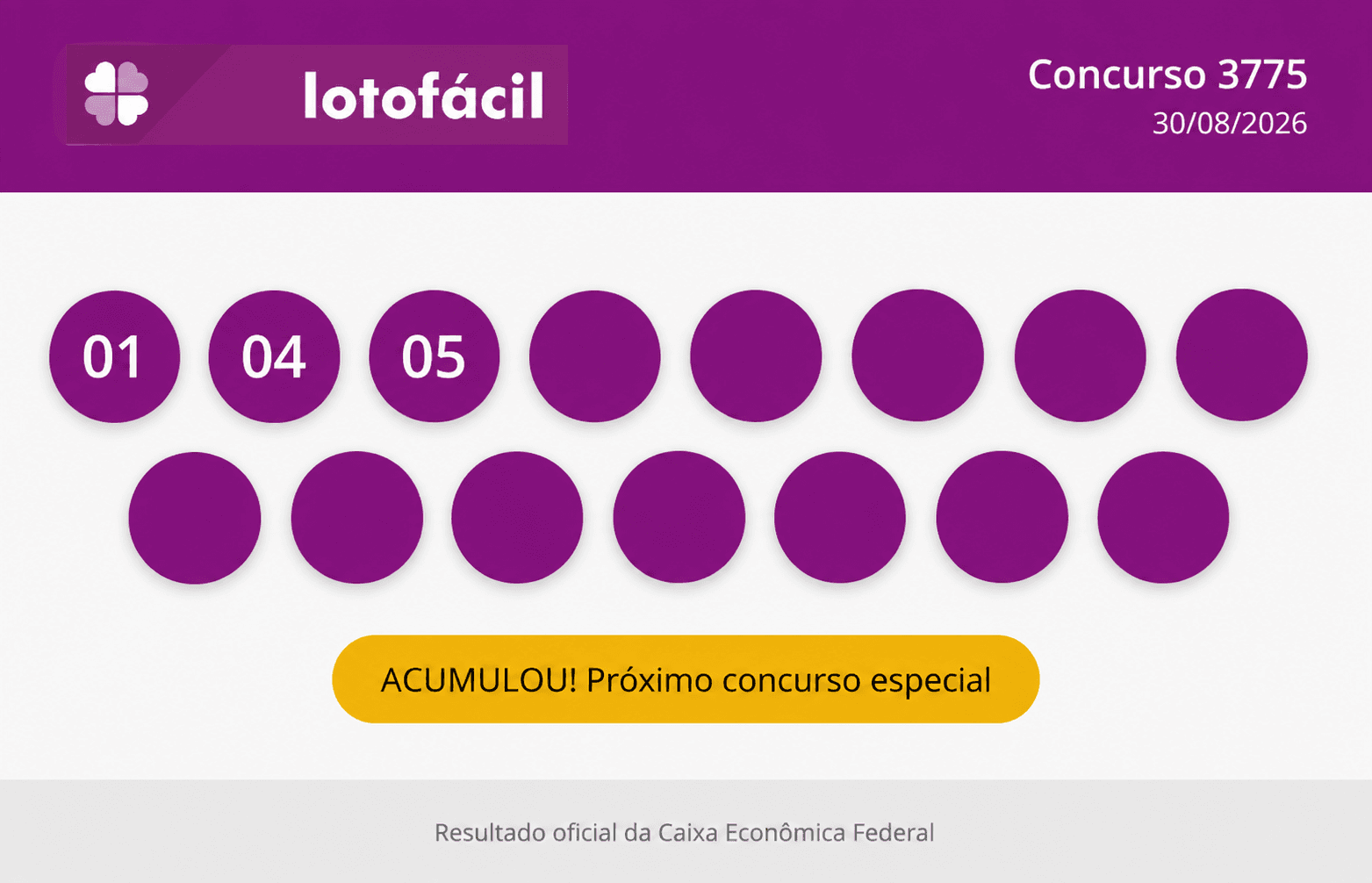 Lotofácil de hoje: confira o resultado e as dezenas sorteadas no concurso 3775
