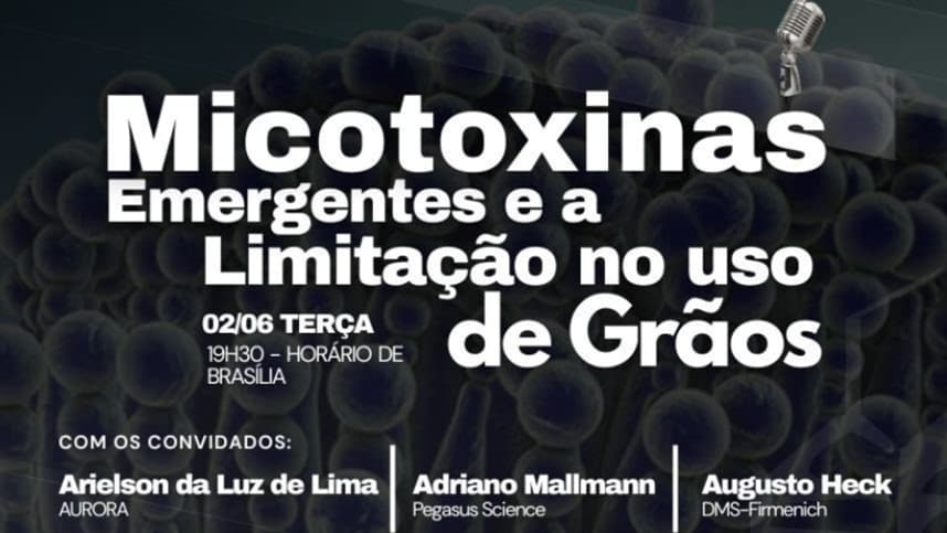 Grão Seguro debate micotoxinas emergentes ao vivo em junho