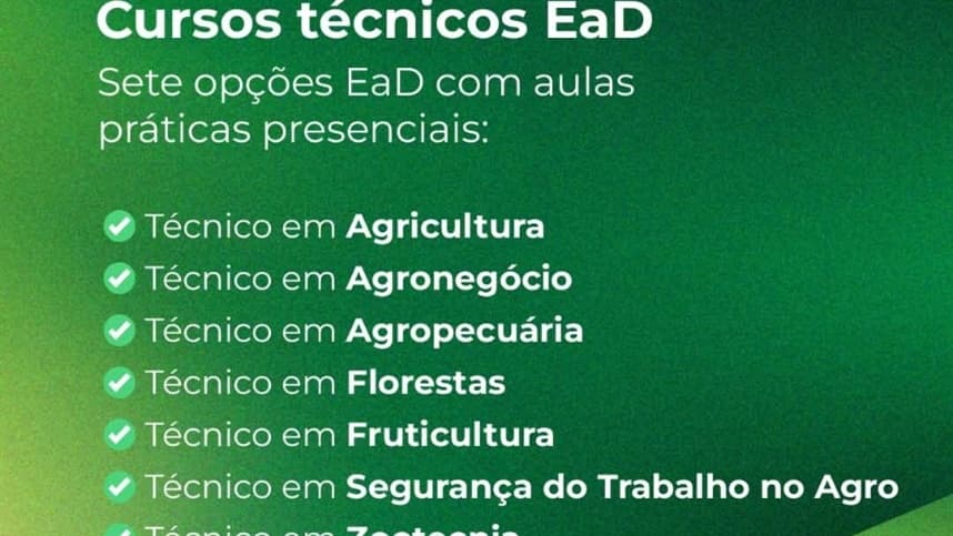 Cursos Técnicos gratuitos do Senar abrem inscrições em SC