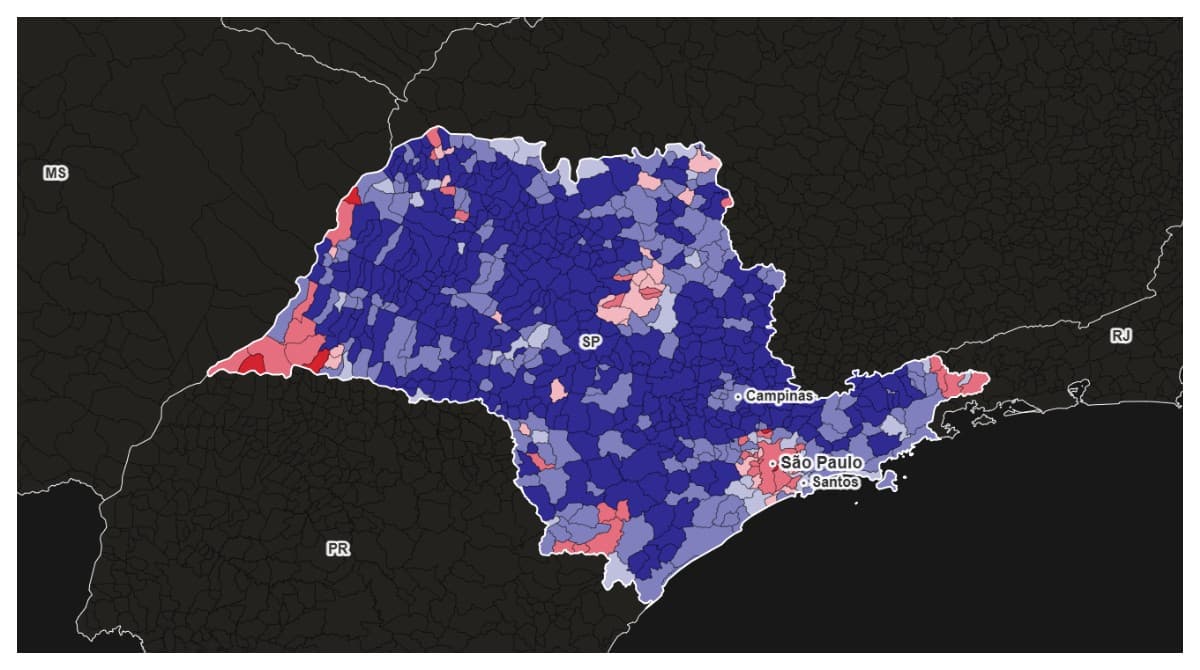 Lula amplia vitória em São Paulo, conquistando 72 cidades no segundo turno