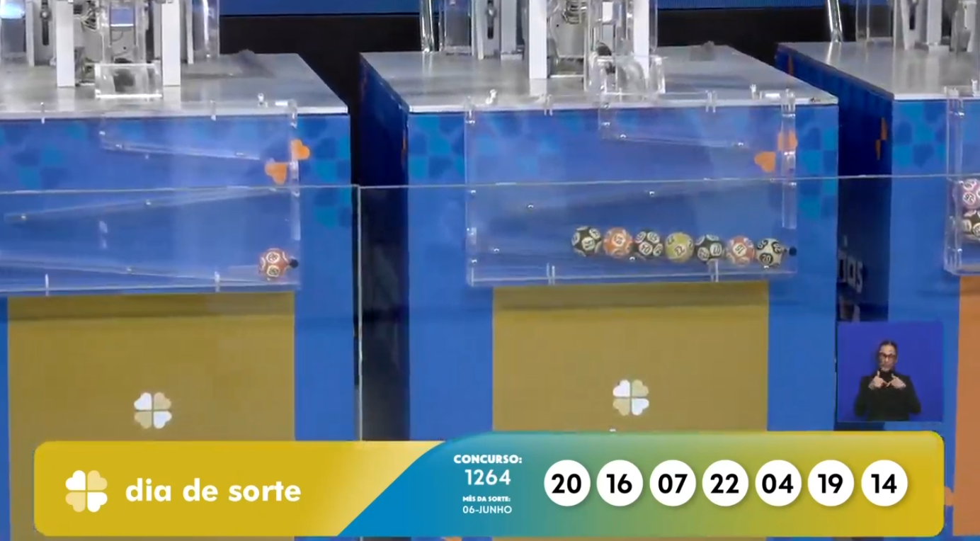 Resultado do Dia de Sorte 1264 hoje (05/08/2026): confira as dezenas sorteadas