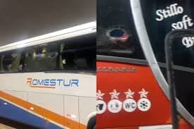 Ônibus que transportava fiéis é atacado com pedras em Nova Lima