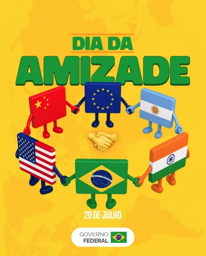 Brasil celebra Dia da Amizade com imagem simbólica