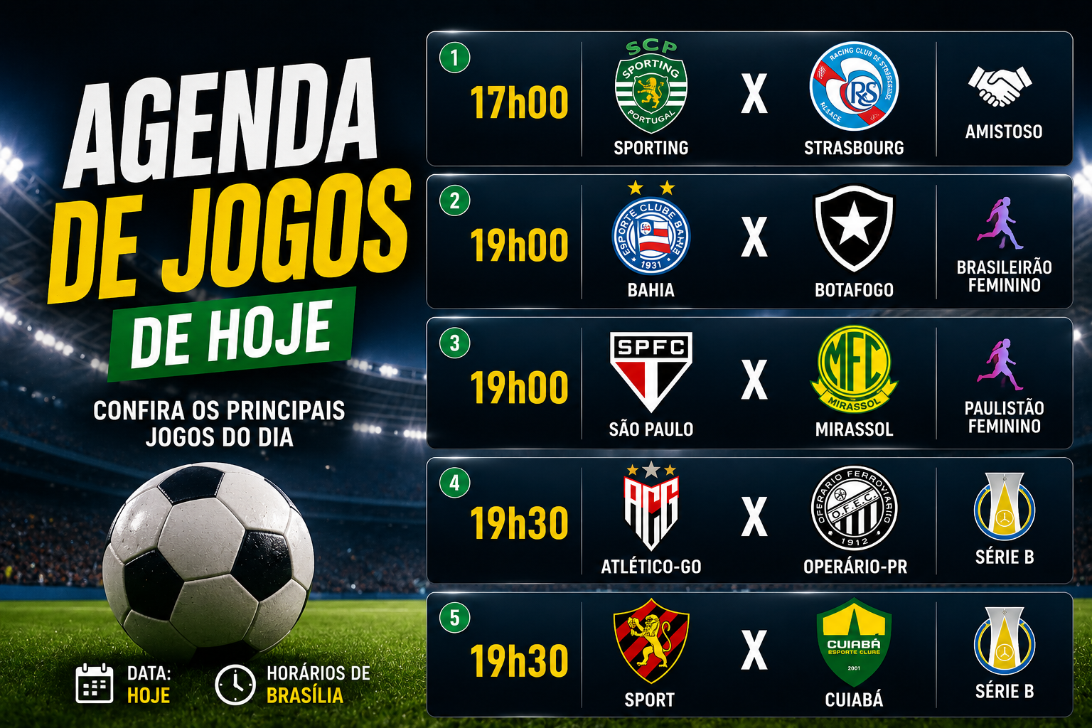 Agenda de jogos de hoje (segunda-feira, 27/07): veja horários e onde assistir ao vivo
