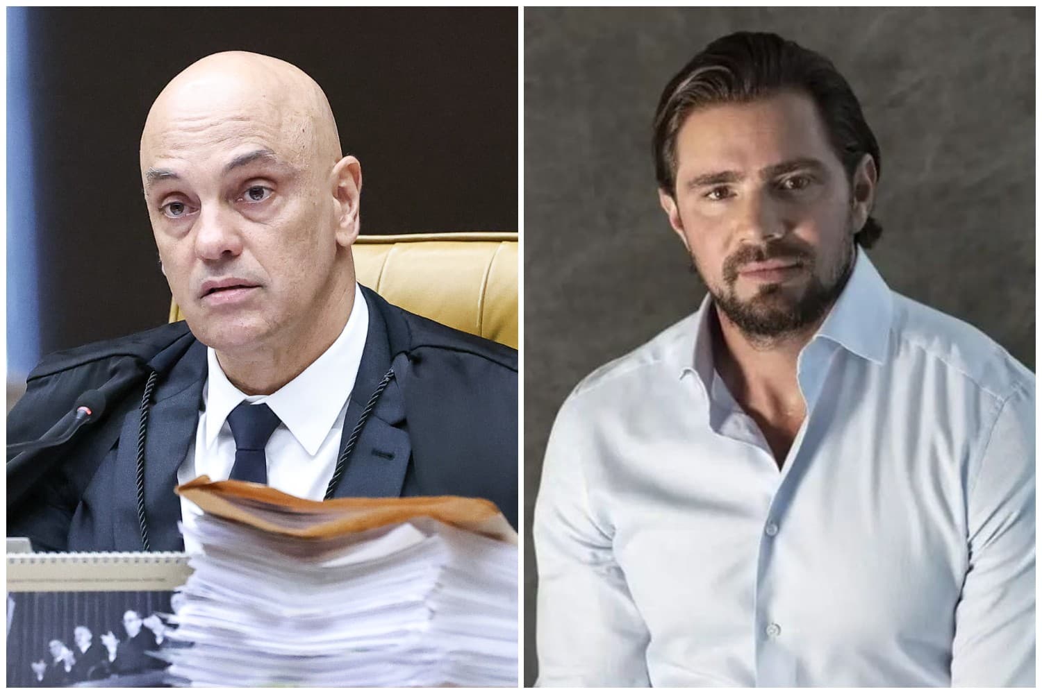 Ministro Moraes e Vorcaro: 1,1 milhão de publicações em 24 horas