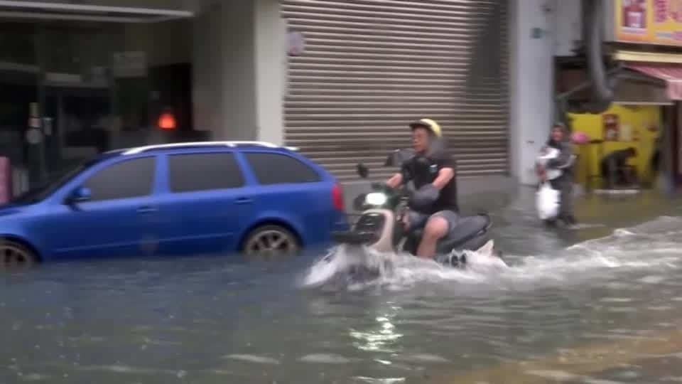Tempestade tropical causa caos em Taiwan e Japão