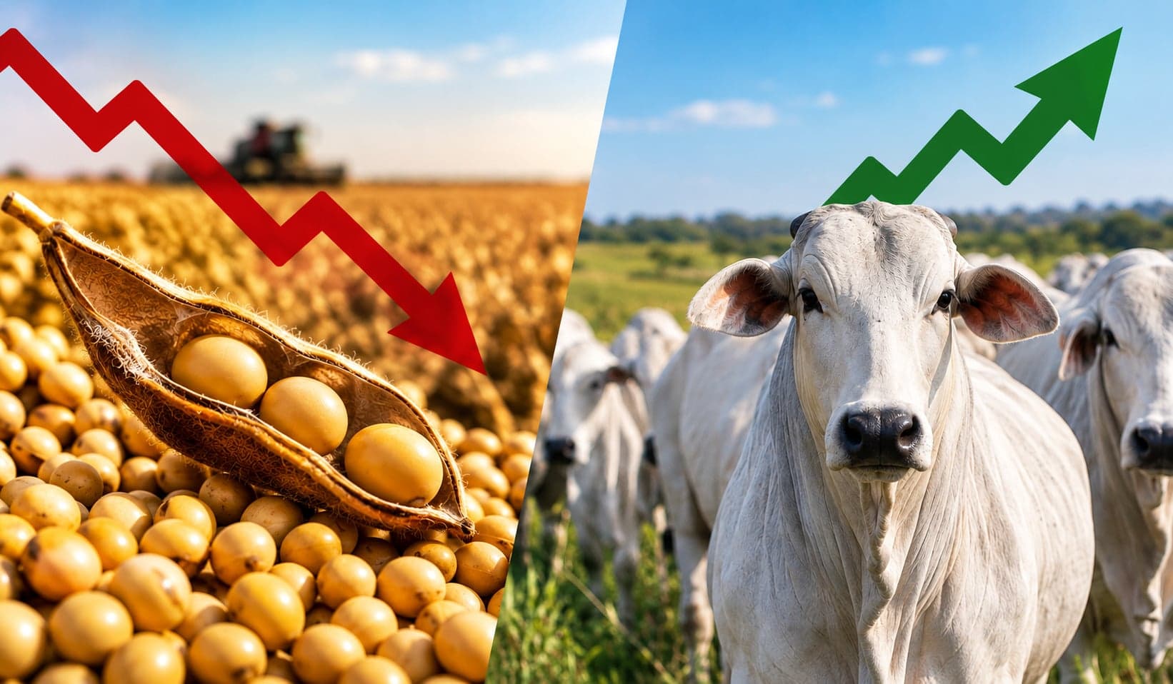 Indicadores Cepea: soja em queda e boi gordo em alta na sexta-feira